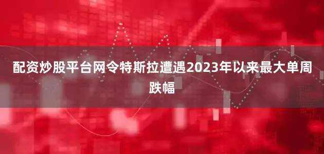 配资炒股平台网令特斯拉遭遇2023年以来最大单周跌幅